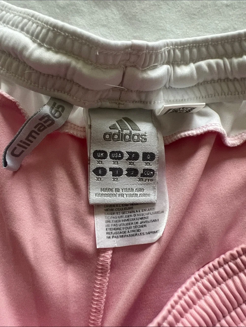 Adidas Women's Pink Athletic Shorts with White Trim